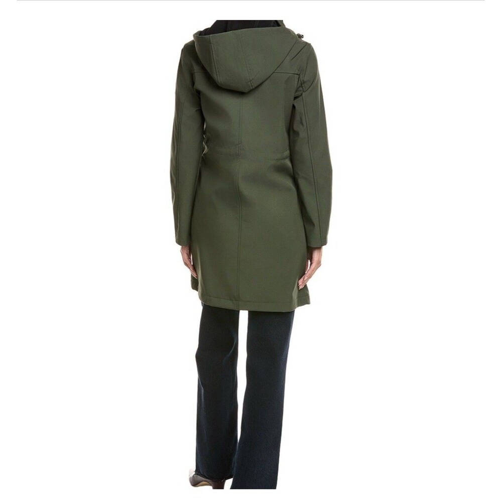 NWT - Hunter Hooded Water Resistant (Kate) Rain Coat Olive Green Sz S ($199.00) - Picture 2 of 16